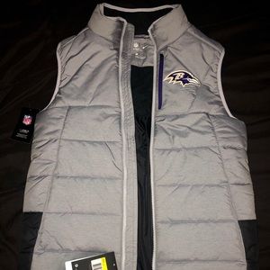 NWT Men’s S NFL Ravens Nike Repel Gray Vest Ltd Ed